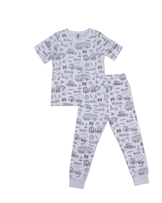 Short Sleeve Coloring Pyjamas
